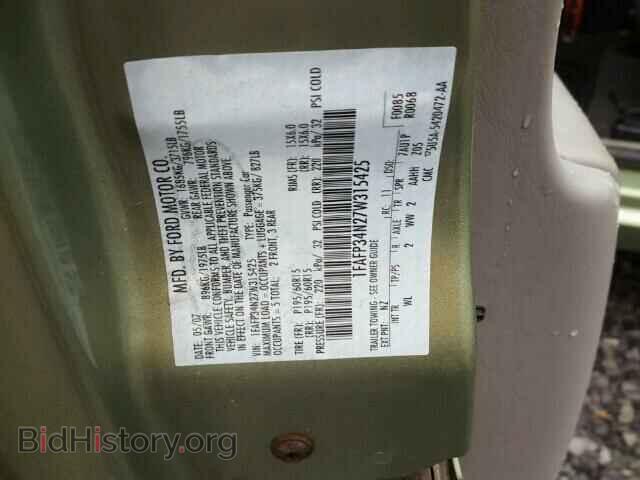 2007 FORD FOCUS - VIN: 1FAFP34N27W315425 - Фото 10