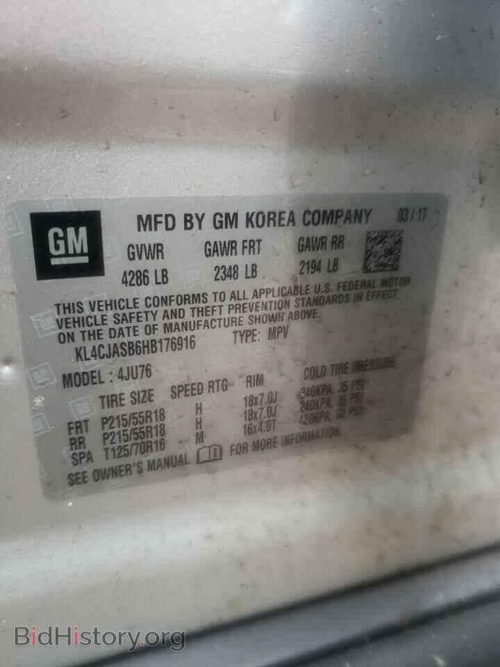 2017 BUICK ENCORE - VIN: KL4CJASB6HB176916 - Photo 10