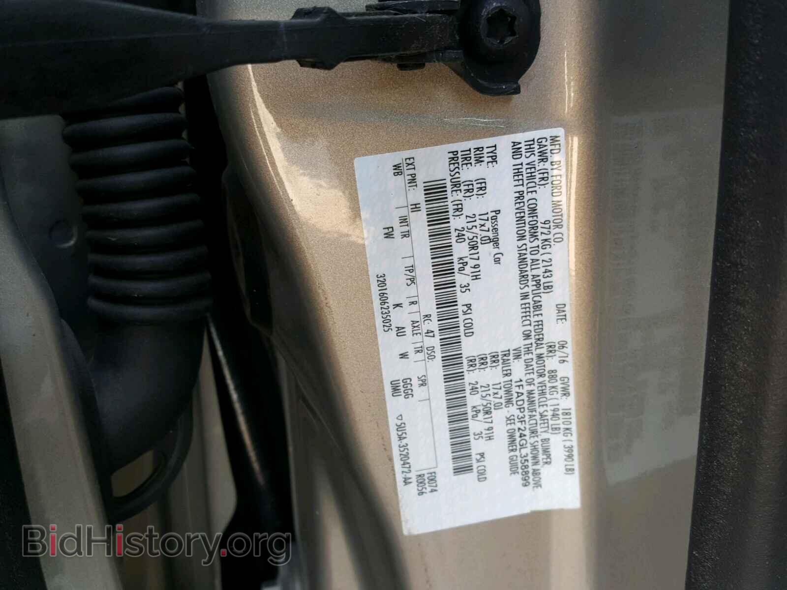 2016 FORD FOCUS - VIN: 1FADP3F24GL358899 - Photo 10