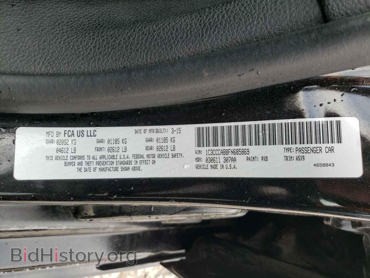 2015 CHRYSLER 200 - VIN: 1C3CCCAB8FN685869 - Фото 10