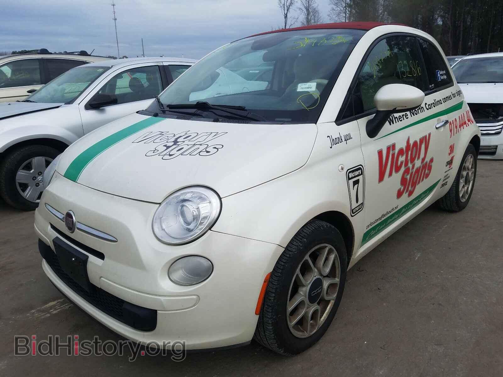 2013 FIAT 500 - VIN: 3C3CFFDR3DT737245 - Фото 2
