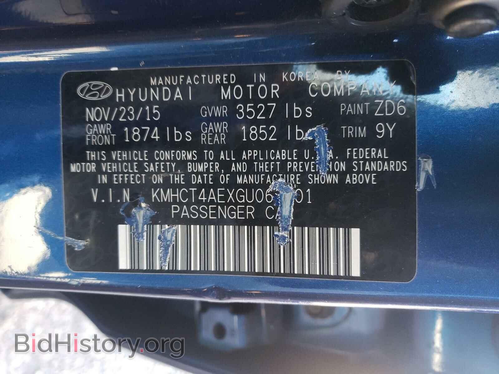 2016 HYUNDAI ACCENT - VIN: KMHCT4AEXGU063501 - Фото 10
