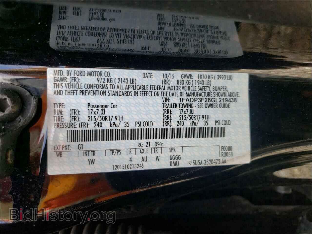 2016 FORD FOCUS - VIN: 1FADP3F28GL219438 - Photo 10
