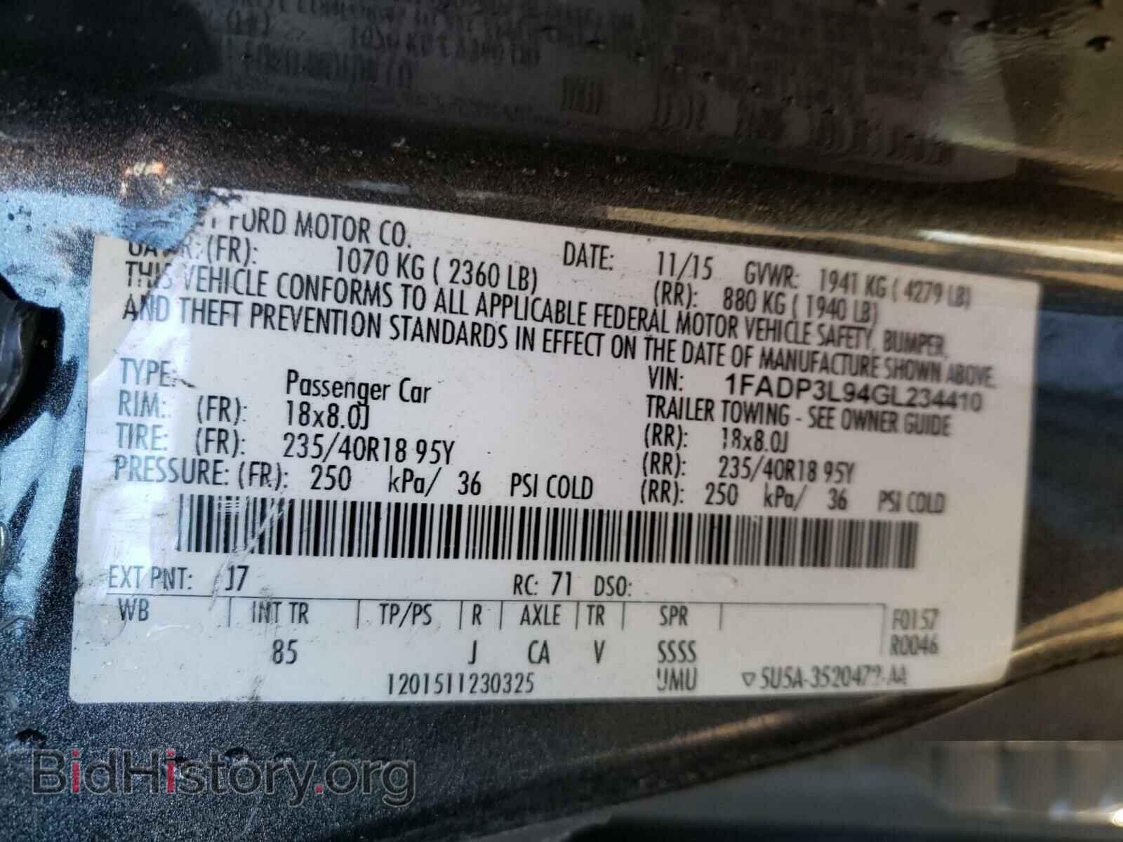 2016 FORD FOCUS - VIN: 1FADP3L94GL234410 - Photo 10