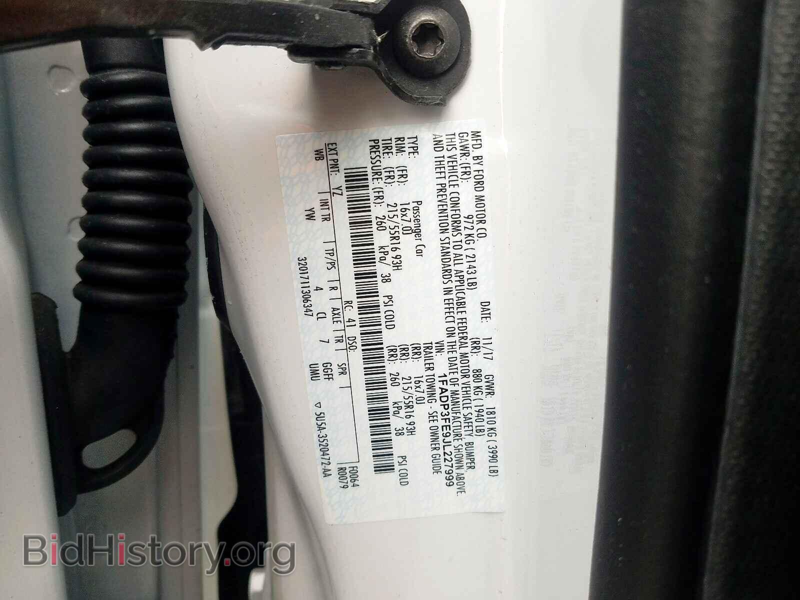 2018 FORD FOCUS - VIN: 1FADP3FE9JL227999 - Фото 10