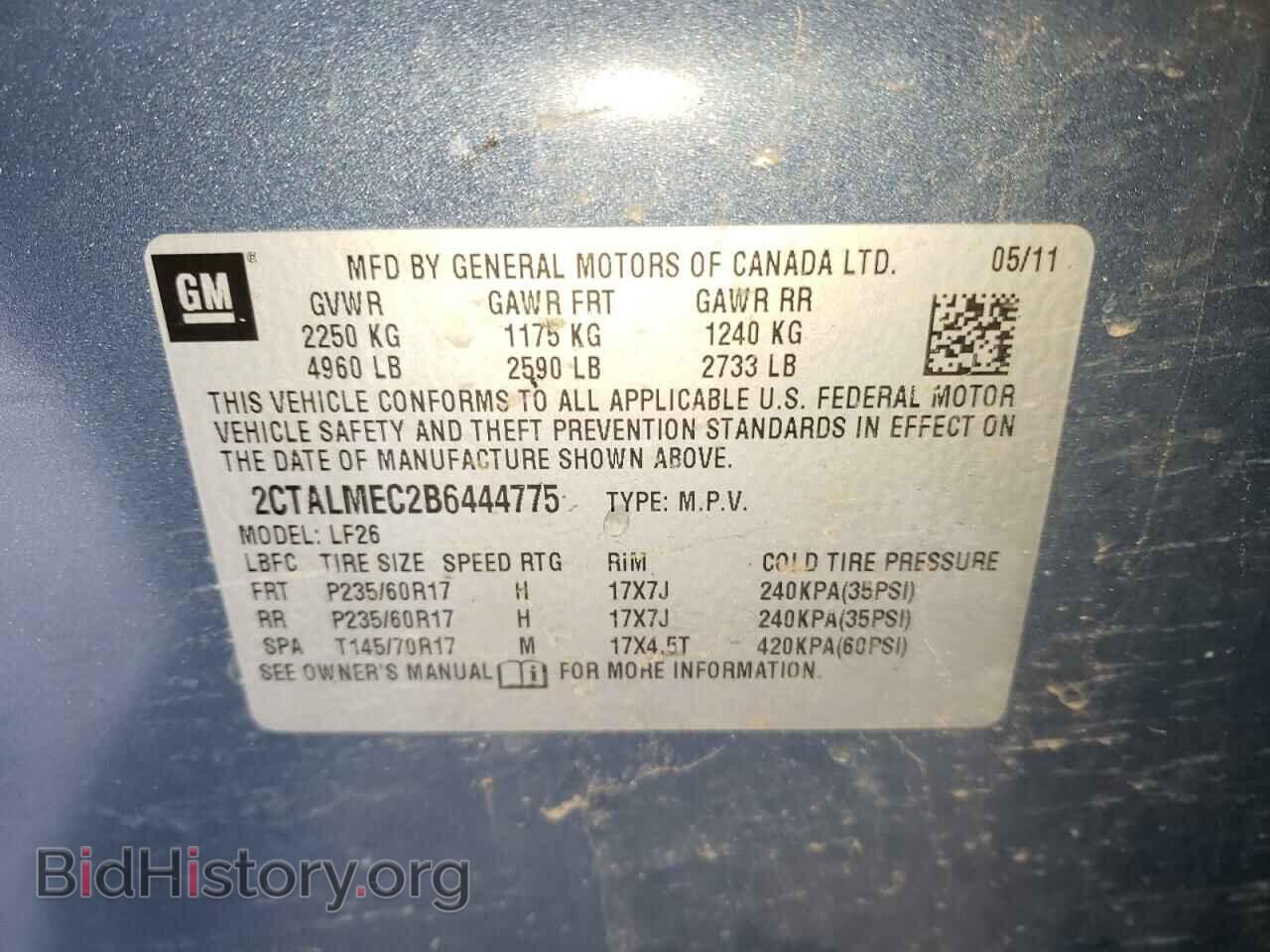 2011 GMC TERRAIN - VIN: 2CTALMEC2B6444775 - Фото 10