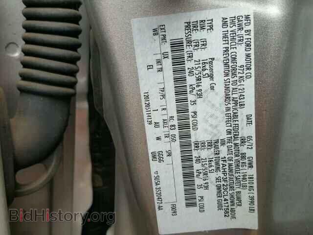 2012 FORD FOCUS - VIN: 1FAHP3F23CL417582 - Фото 10