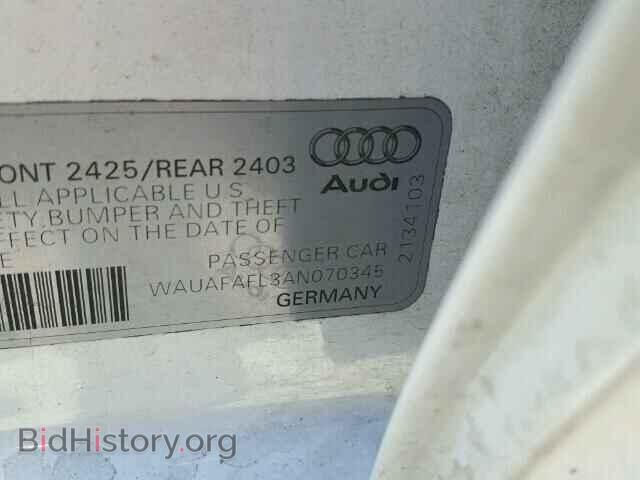 2010 AUDI A4 - VIN: WAUAFAFL3AN070345 - Фото 9