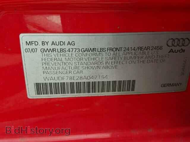 2008 AUDI A4 - VIN: WAUDF78E28A047154 - Фото 10