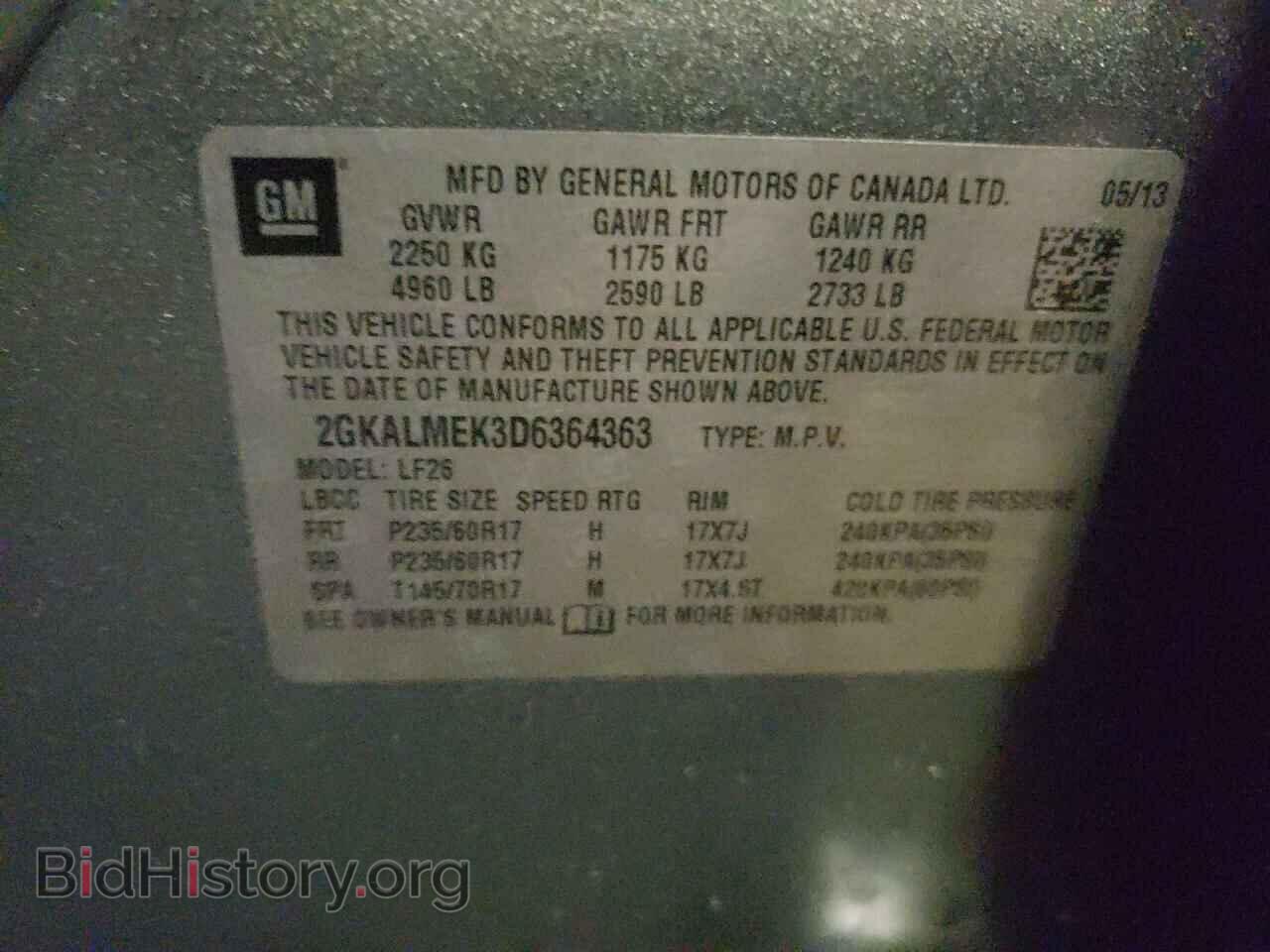 2013 GMC TERRAIN - VIN: 2GKALMEK3D6364363 - Фото 10