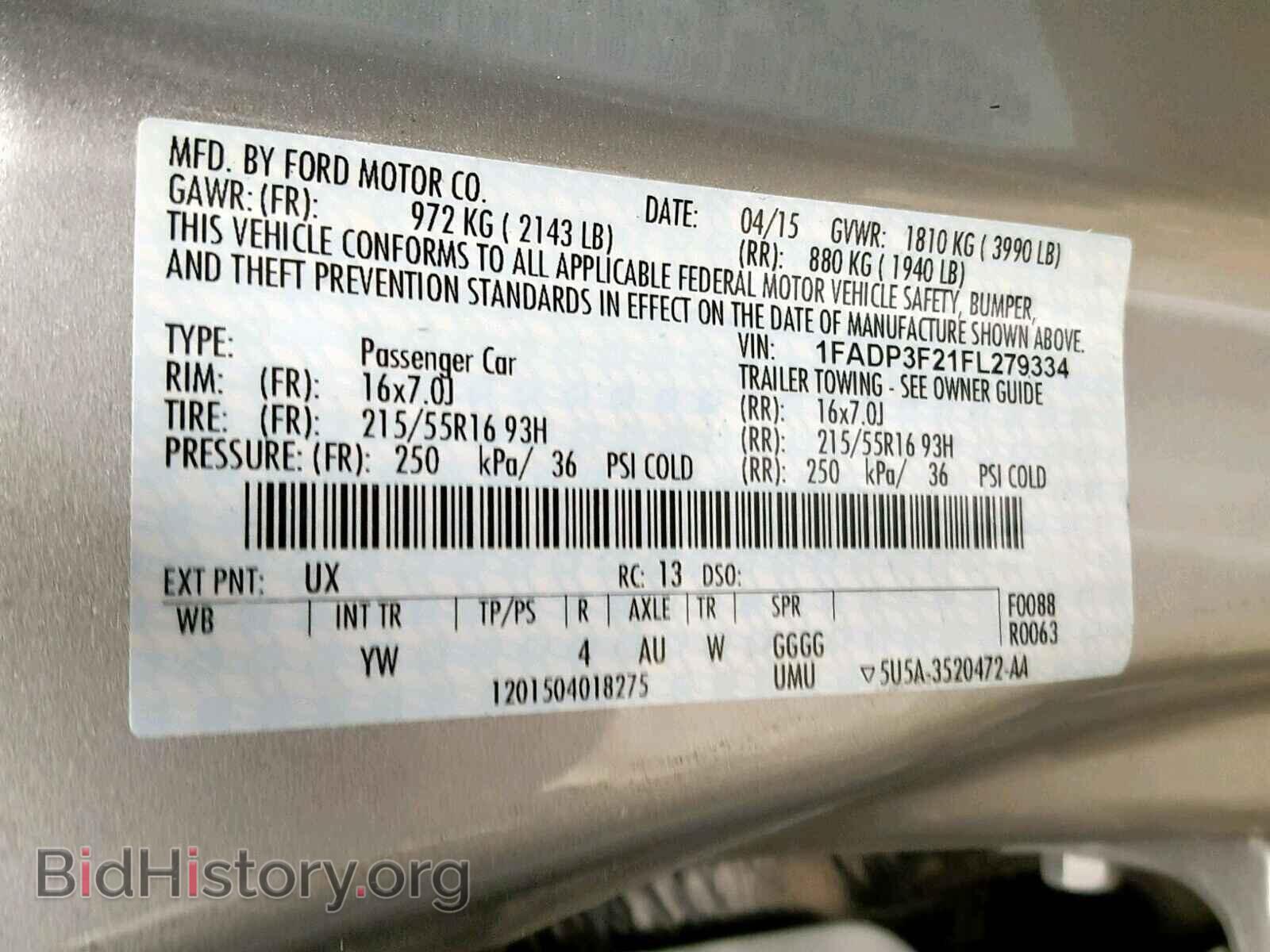 2015 FORD FOCUS SE - VIN: 1FADP3F21FL279334 - Фото 10