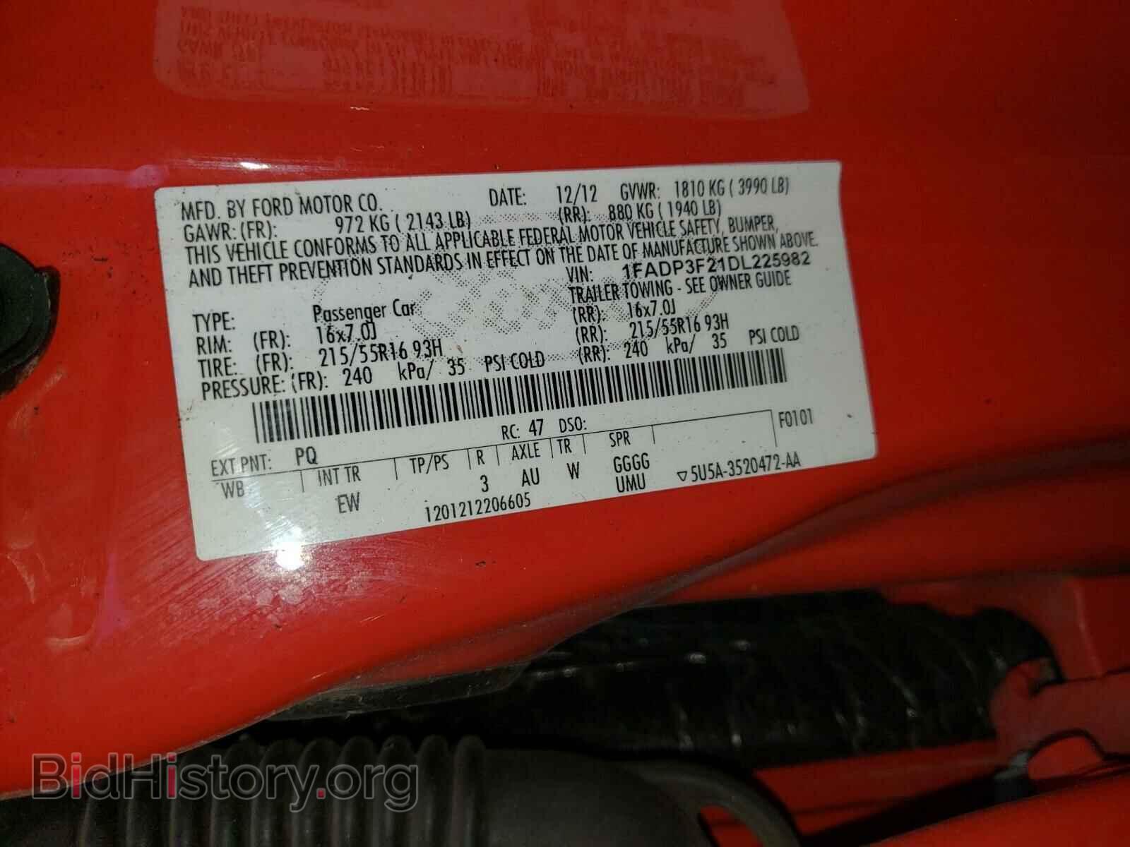 2013 FORD FOCUS - VIN: 1FADP3F21DL225982 - Photo 10