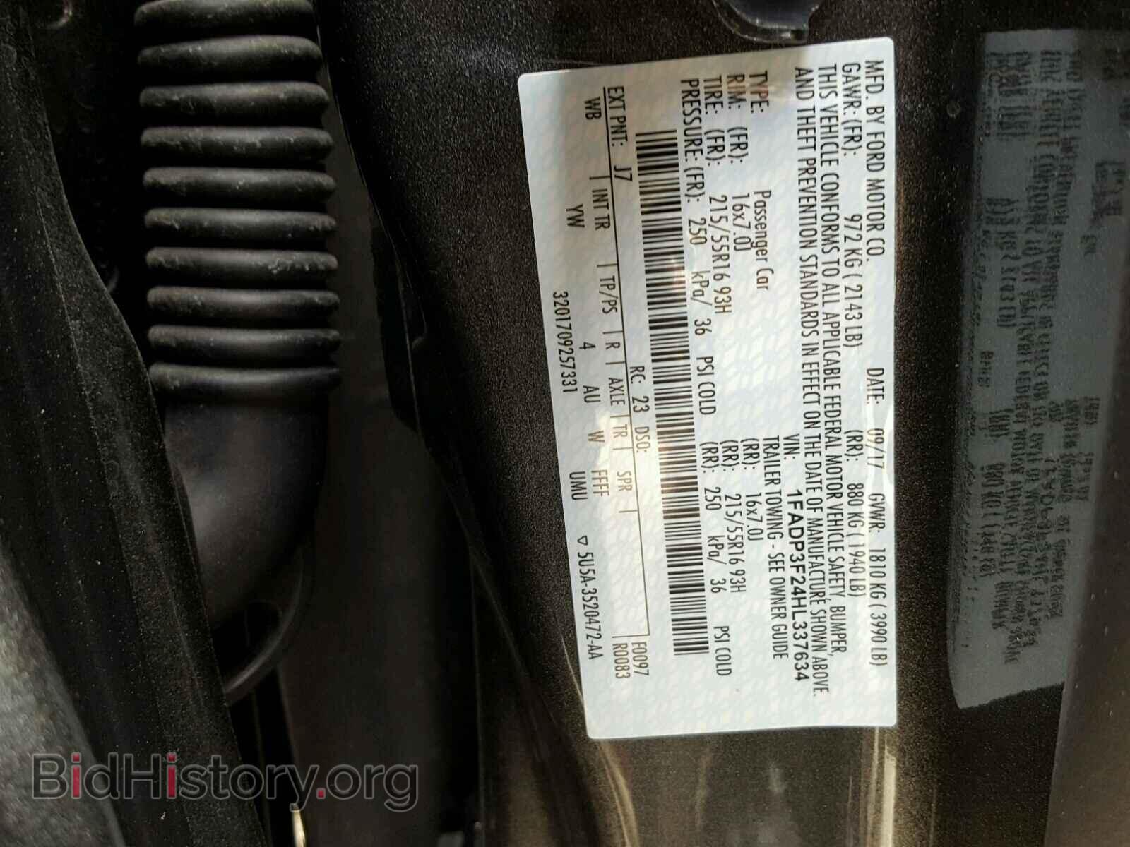2017 FORD FOCUS - VIN: 1FADP3F24HL337634 - Фото 10