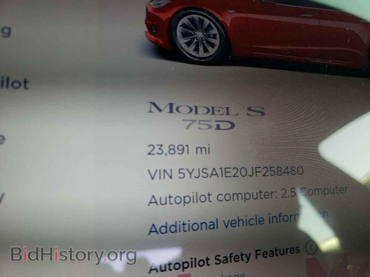 2018 TESLA MODEL S - VIN: 5YJSA1E20JF258480 - Photo 8