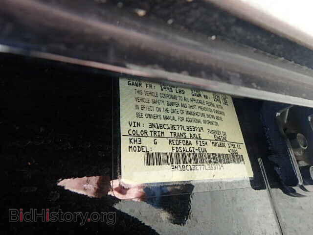 2007 NISSAN VERSA - VIN: 3N1BC13E77L353719 - Фото 9
