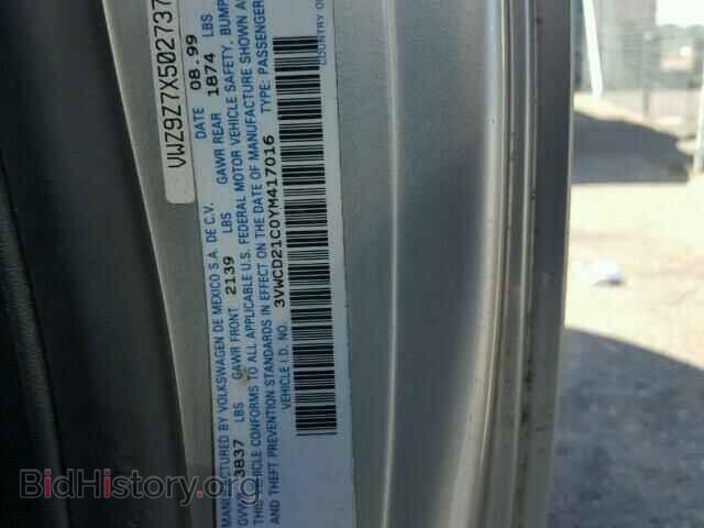 2000 VOLKSWAGEN BEETLE - VIN: 3VWCD21C0YM417016 - Фото 10