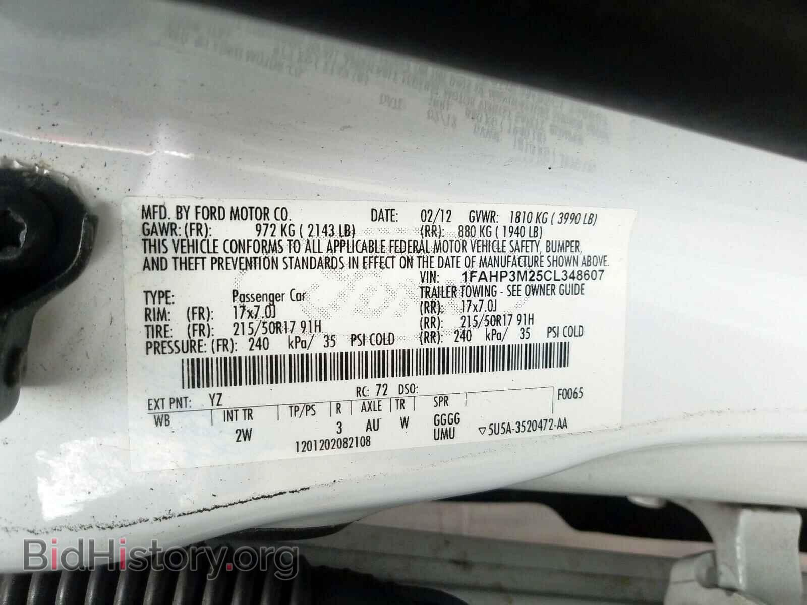 2012 FORD FOCUS - VIN: 1FAHP3M25CL348607 - Photo 10