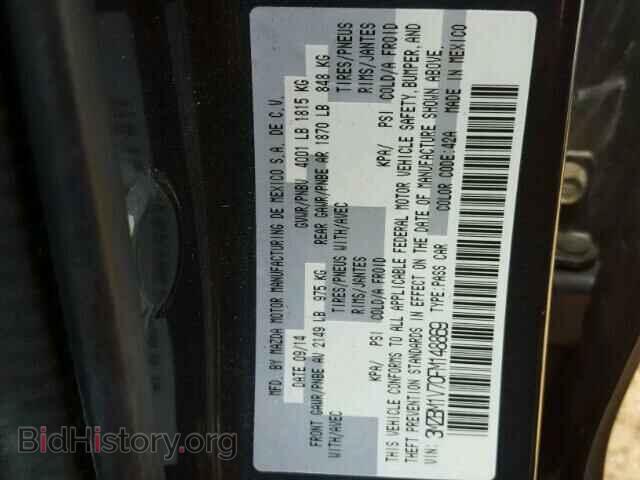 2015 MAZDA 3 - VIN: 3MZBM1V70FM148869 - Фото 10