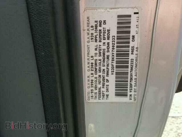 2000 SAAB 9 3 - VIN: YS3DF78KXY7002333 - Photo 10
