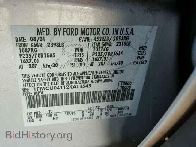 2002 FORD ESCAPE - VIN: 1FMCU04112KA14545 - Photo 10