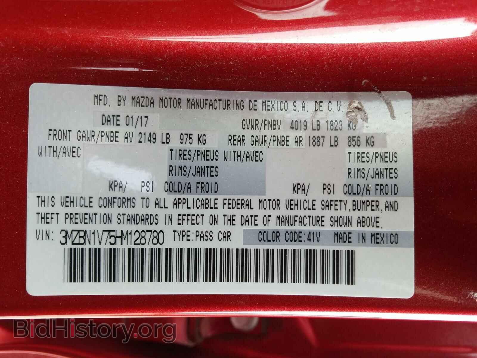 2017 MAZDA 3 - VIN: 3MZBN1V75HM128780 - Photo 10