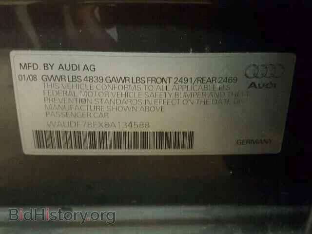 2008 AUDI A4 - VIN: WAUDF78EX8A134588 - Фото 10
