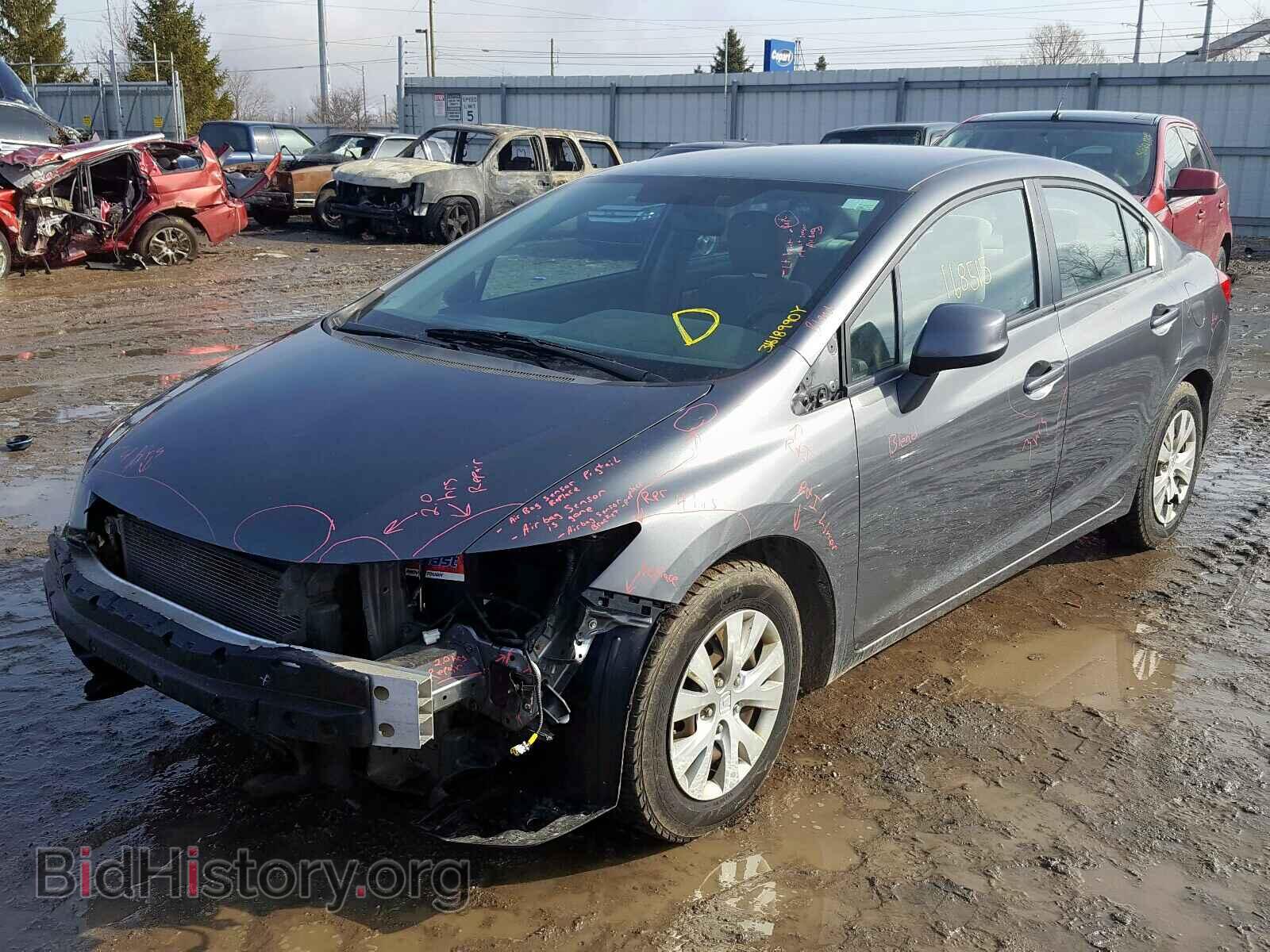 2012 HONDA CIVIC - VIN: 19XFB2F52CE314795 - Фото 2