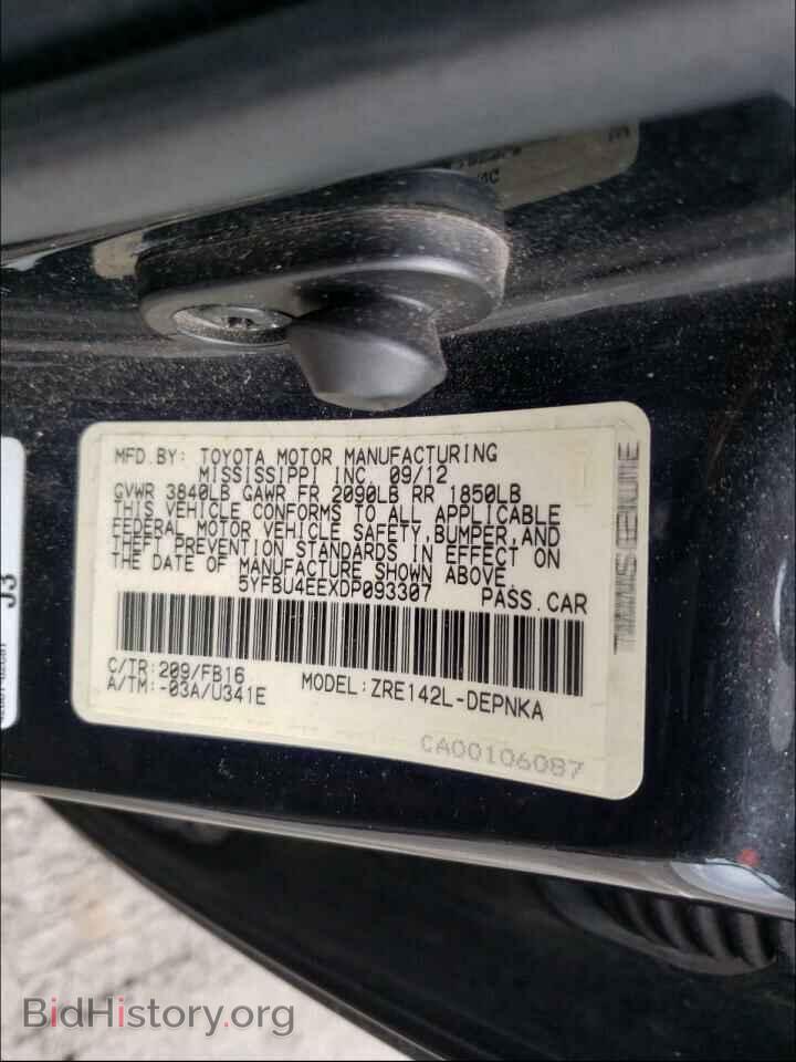 2013 TOYOTA COROLLA - VIN: 5YFBU4EEXDP093307 - Photo 10