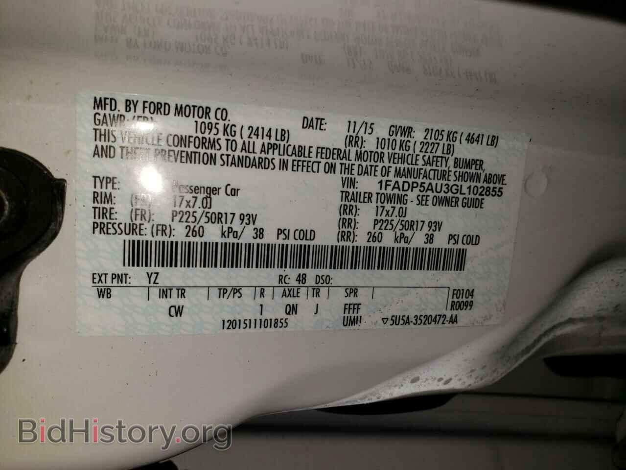 2016 FORD CMAX - VIN: 1FADP5AU3GL102855 - Фото 10