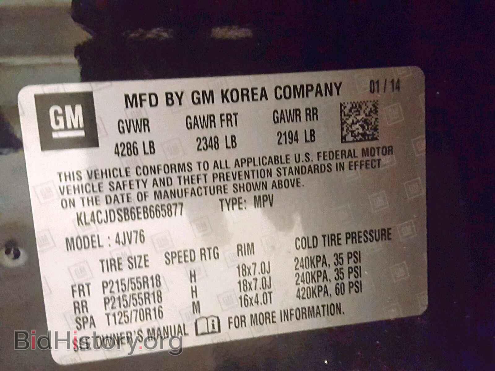 2014 BUICK ENCORE PRE - VIN: KL4CJDSB6EB665877 - Photo 10