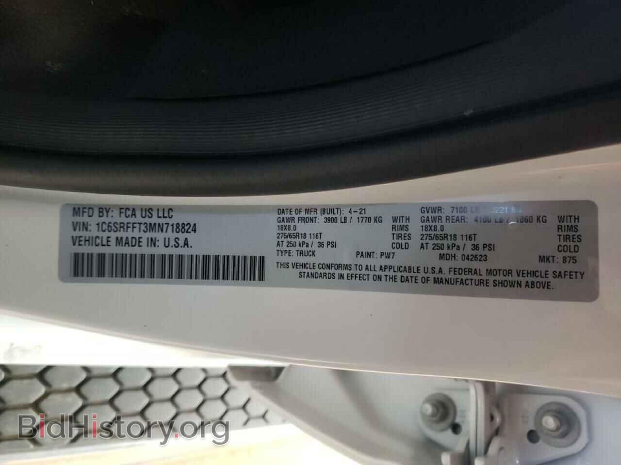 2021 RAM 1500 - VIN: 1C6SRFFT3MN718824 - Photo 10