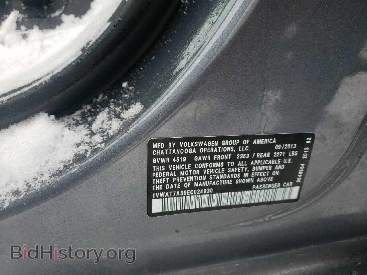 2014 VOLKSWAGEN PASSAT - VIN: 1VWAT7A39EC024930 - Фото 10