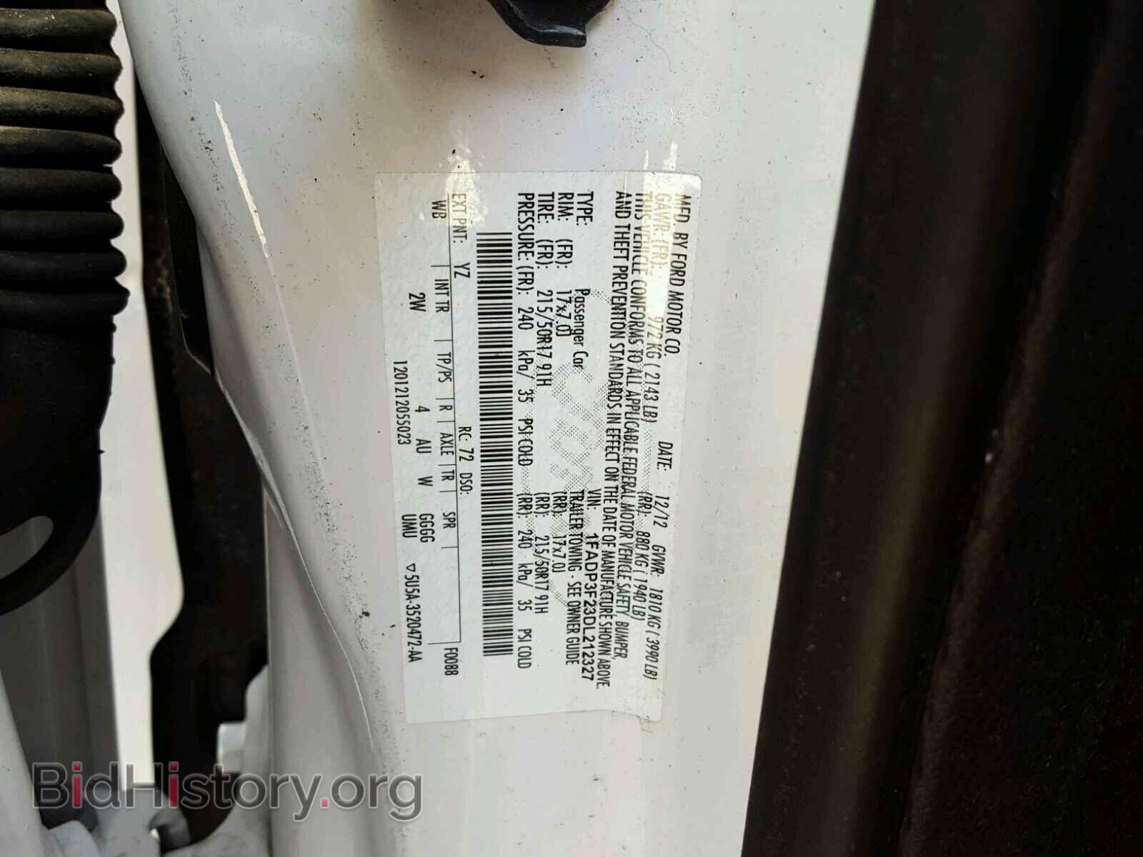 2013 FORD FOCUS - VIN: 1FADP3F23DL212327 - Фото 10