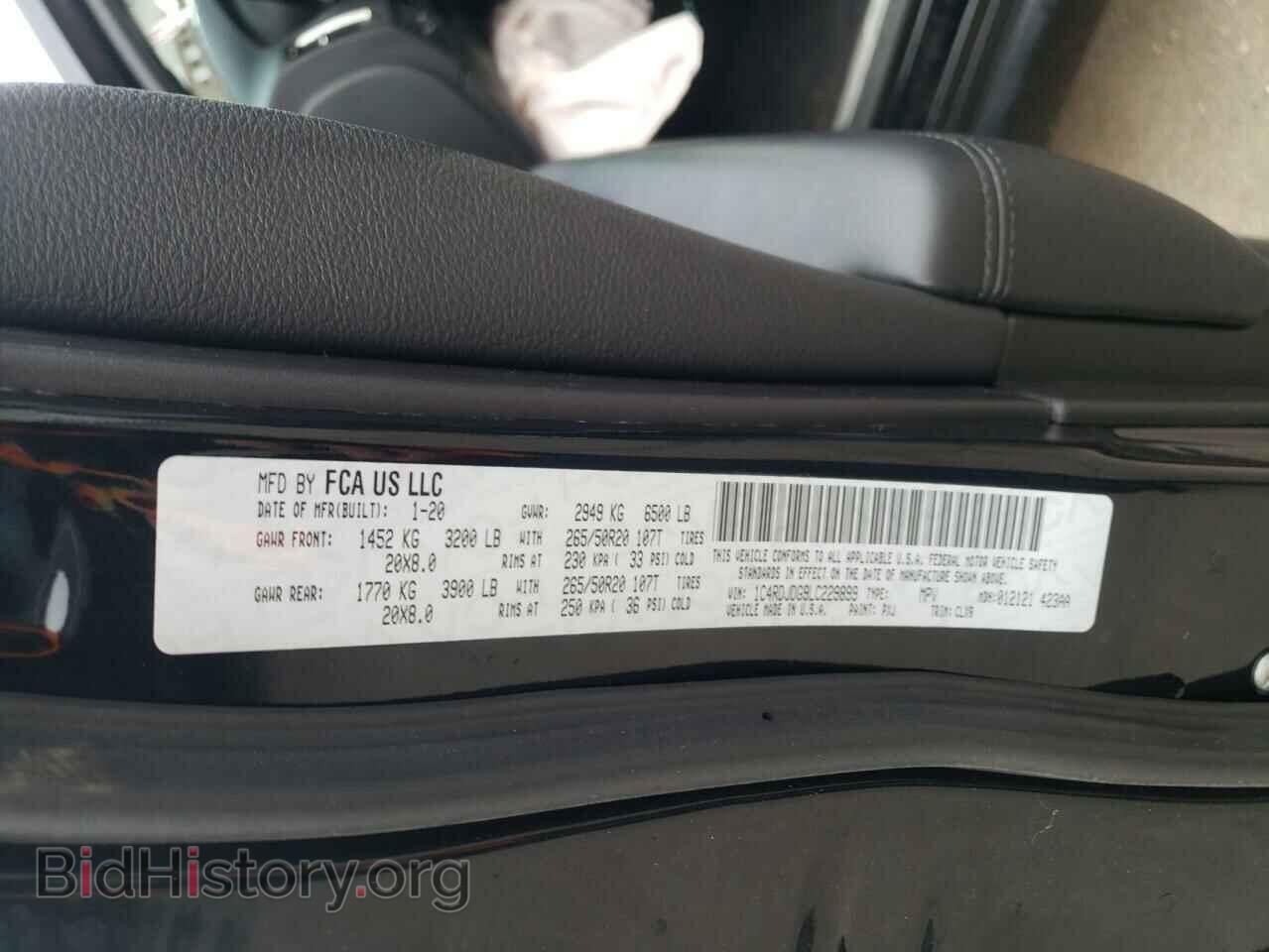 2020 DODGE DURANGO - VIN: 1C4RDJDG9LC229899 - Photo 10