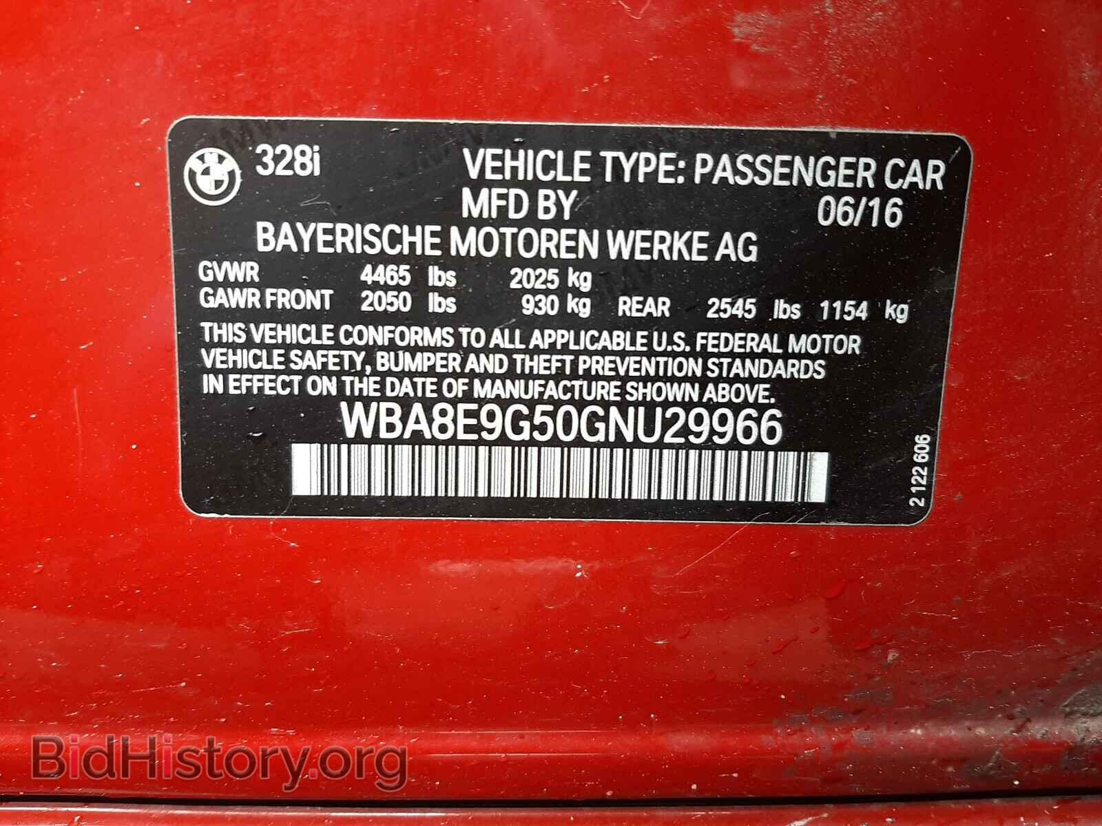 2016 BMW 3 SERIES - VIN: WBA8E9G50GNU29966 - Фото 10