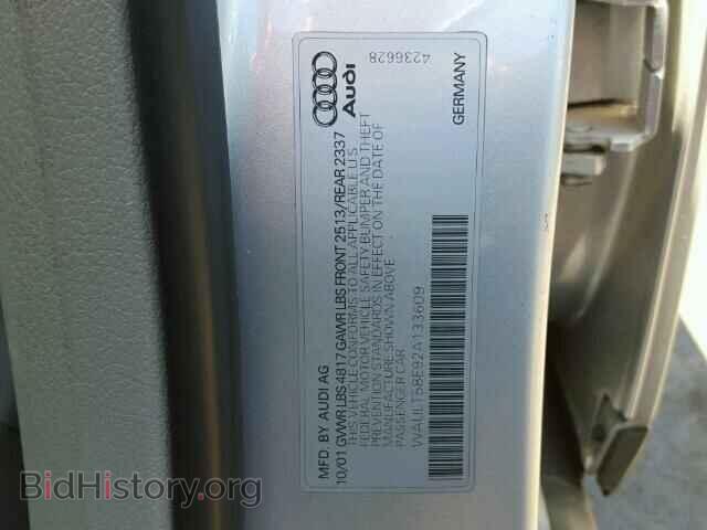 2002 AUDI A4 - VIN: WAULT58E92A133609 - Photo 9