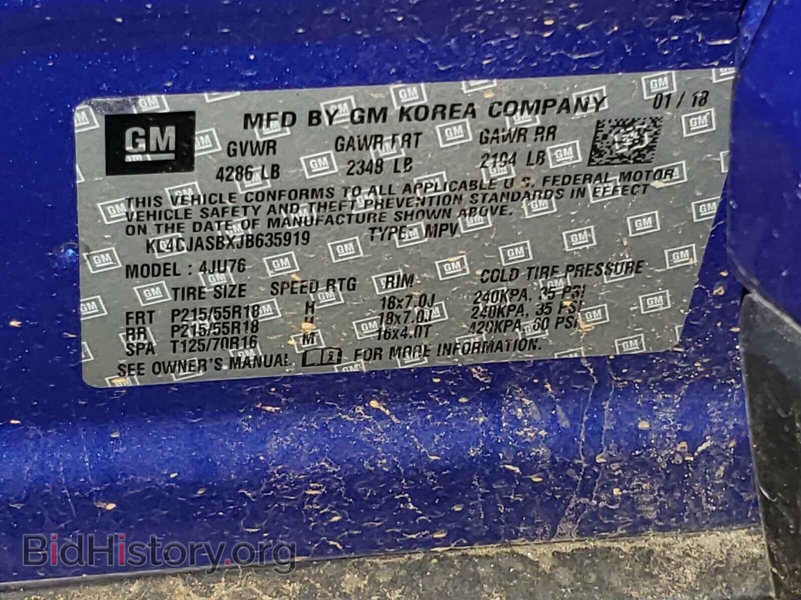 2018 BUICK ENCORE - VIN: KL4CJASBXJB635919 - Photo 10