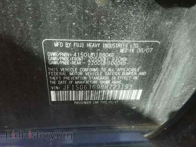 2008 SUBARU FORESTER - VIN: JF1SG63698H723193 - Фото 10