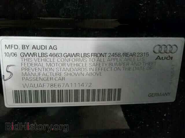 2007 AUDI A4 - VIN: WAUAF78E67A111472 - Photo 10
