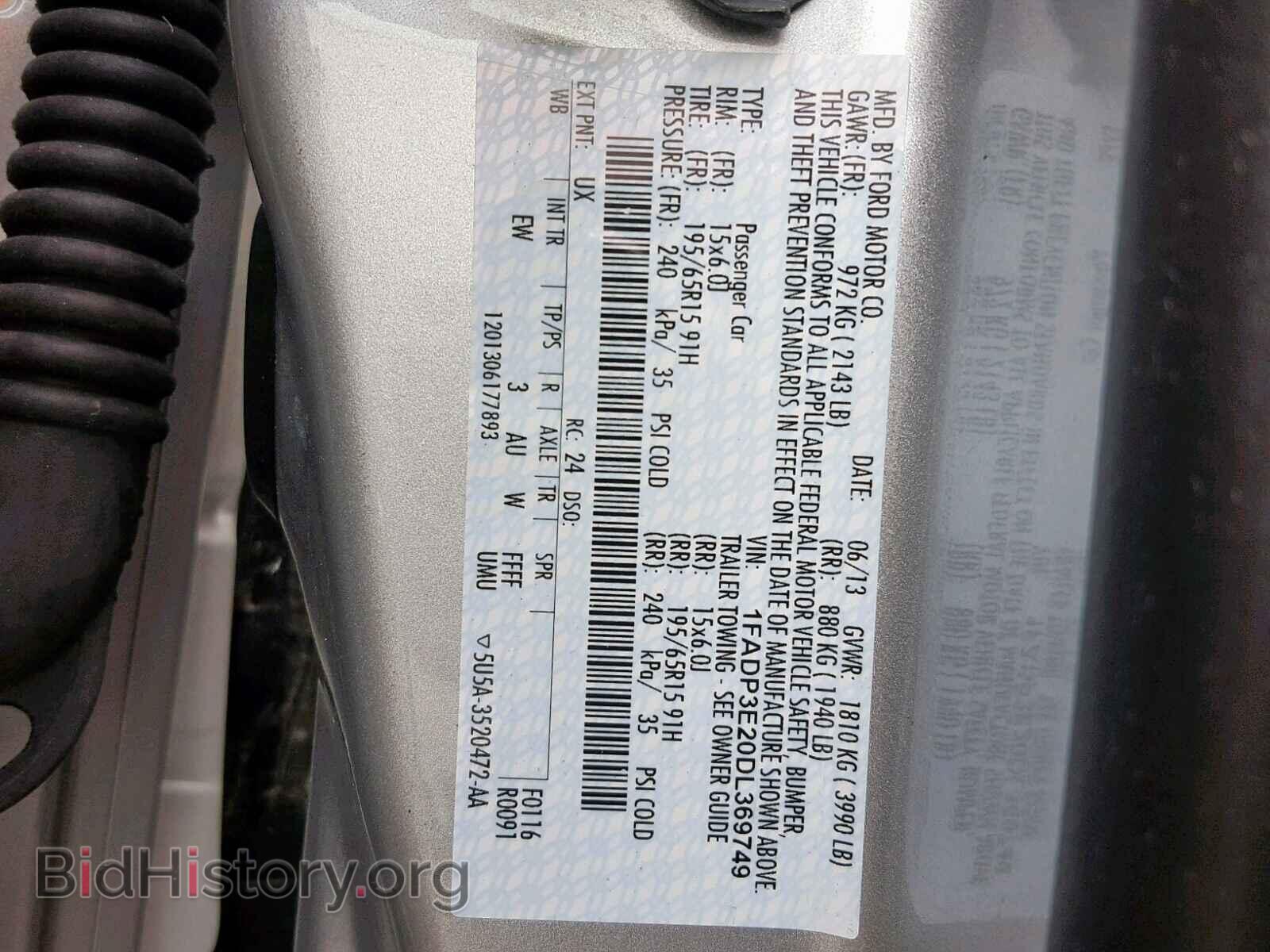 2013 FORD FOCUS - VIN: 1FADP3E20DL369749 - Photo 10