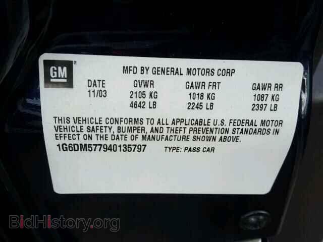 2004 CADILLAC CTS - VIN: 1G6DM577940135797 - Фото 10