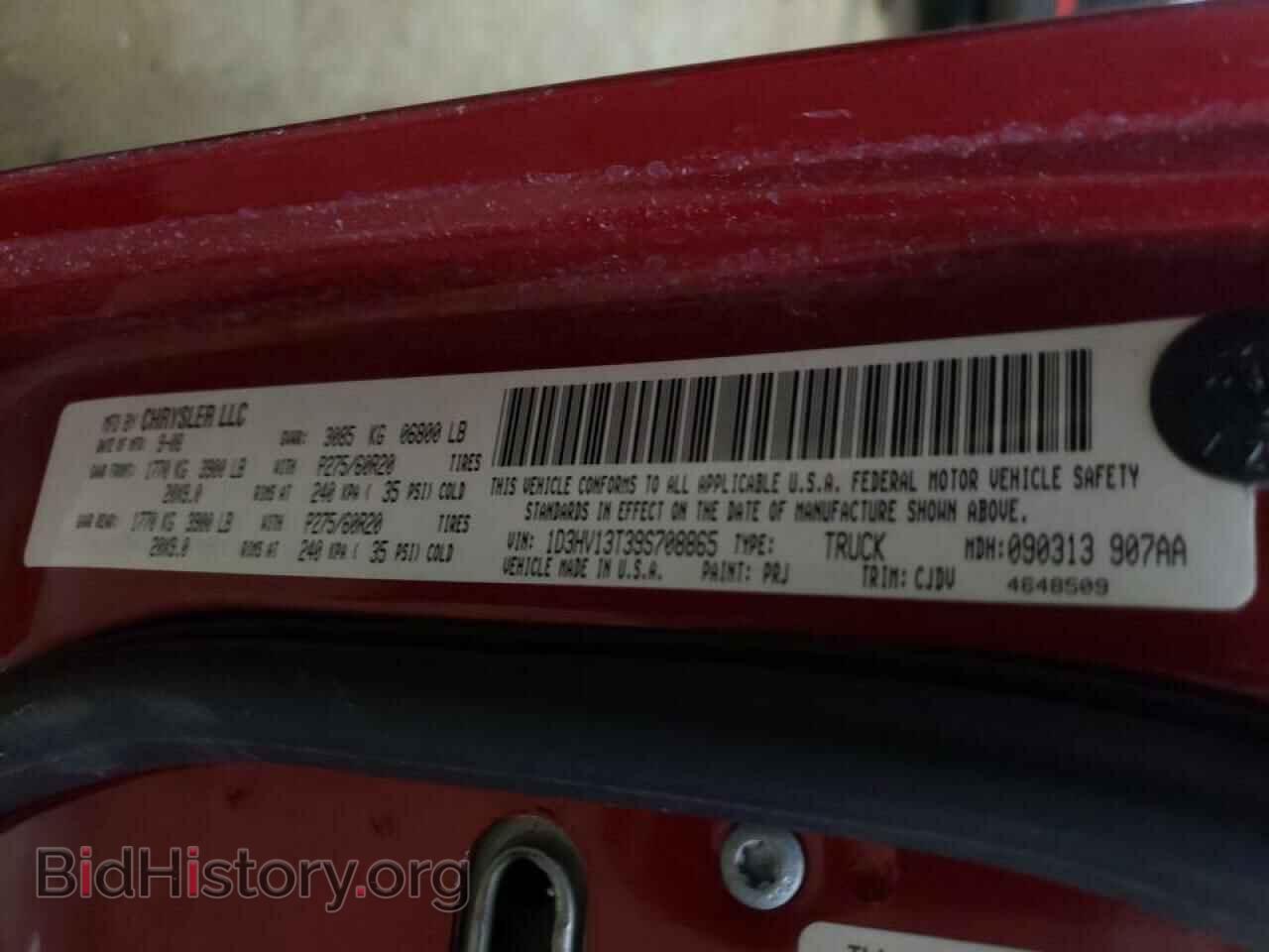 2009 DODGE RAM 1500 - VIN: 1D3HV13T39S708865 - Фото 10