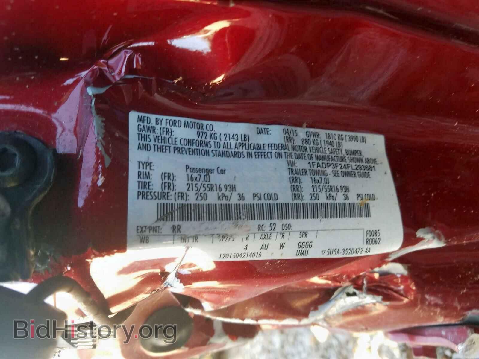 2015 FORD FOCUS - VIN: 1FADP3F24FL293681 - Фото 10