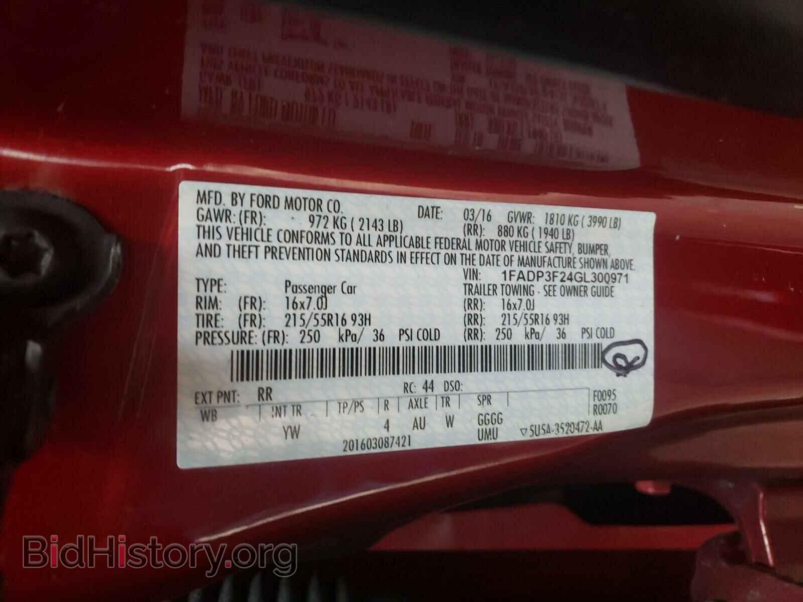 2016 FORD FOCUS - VIN: 1FADP3F24GL300971 - Photo 10
