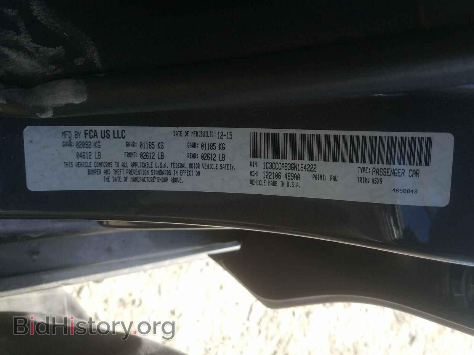 2016 CHRYSLER 200 - VIN: 1C3CCCAB3GN164222 - Photo 10