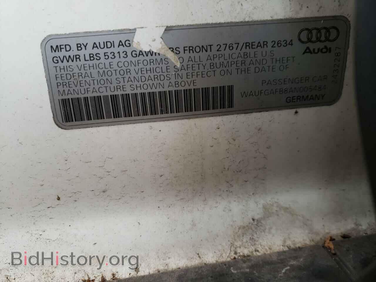 2010 AUDI A6 - VIN: WAUFGAFB8AN005484 - Фото 10
