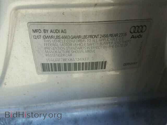 2008 AUDI A4 - VIN: WAUAF78EX8A124937 - Фото 10