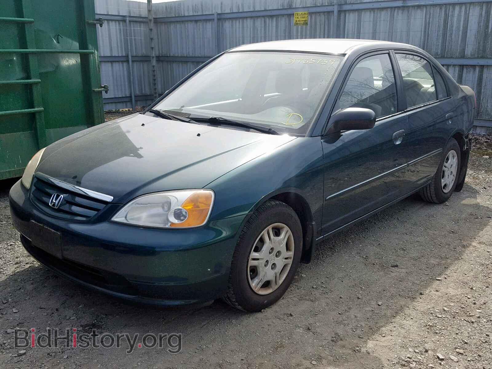 2001 HONDA CIVIC LX - VIN: JHMES16571S007749 - Фото 2