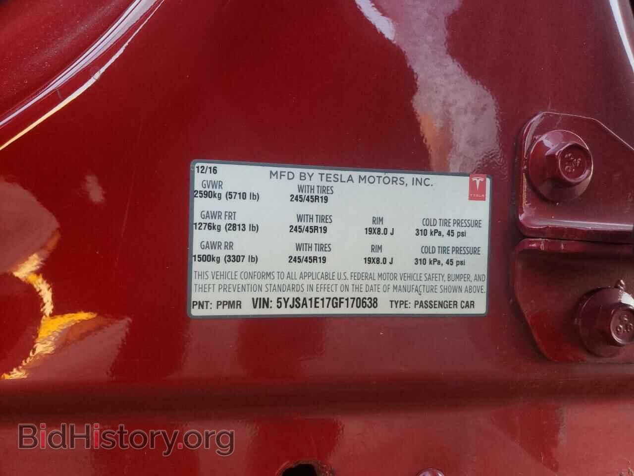 2016 TESLA MODEL S - VIN: 5YJSA1E17GF170638 - Photo 10
