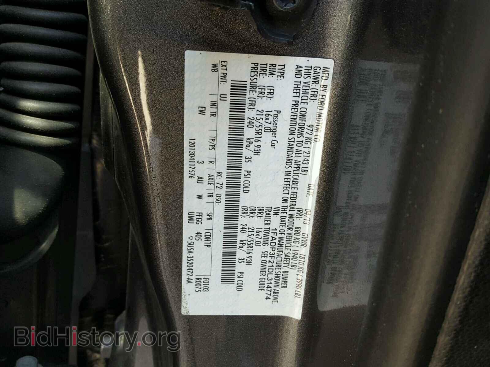 2013 FORD FOCUS - VIN: 1FADP3F21DL314774 - Photo 10